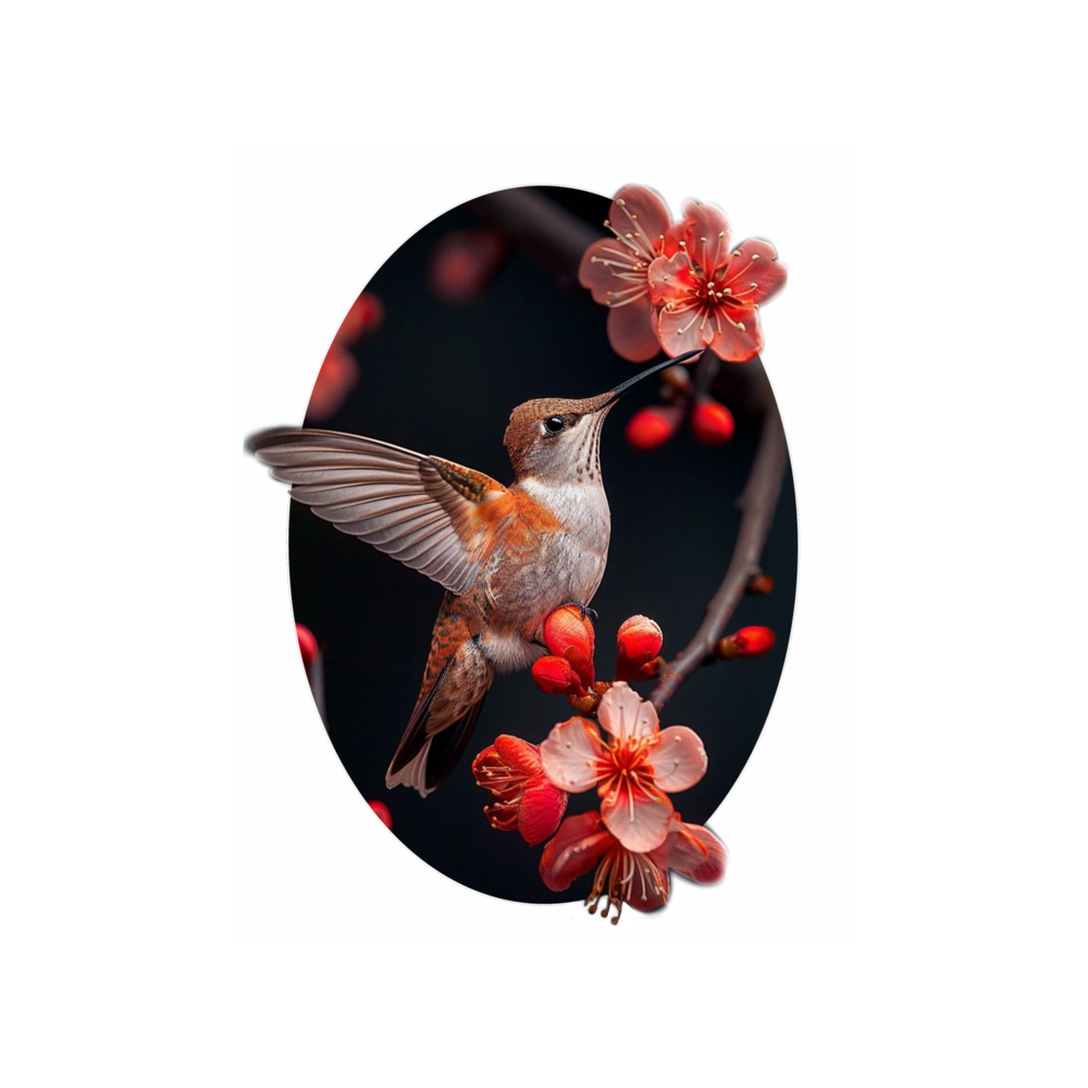 Hummingbird & Blossoms 1 at Spectrum Ink Tattoo Studio in Mount Vernon, WA