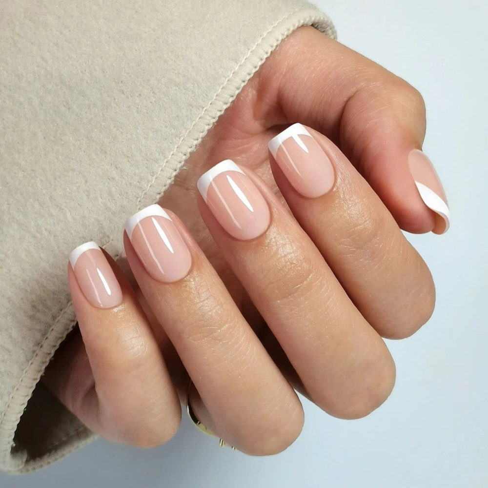 French Manicure at Classy Nails & Spa in Redford, MI
