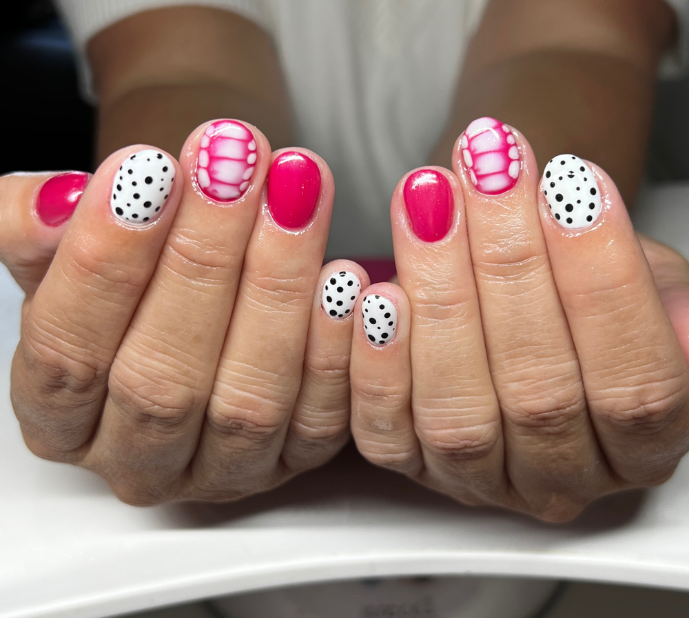 Structured Gel Manicure With Art