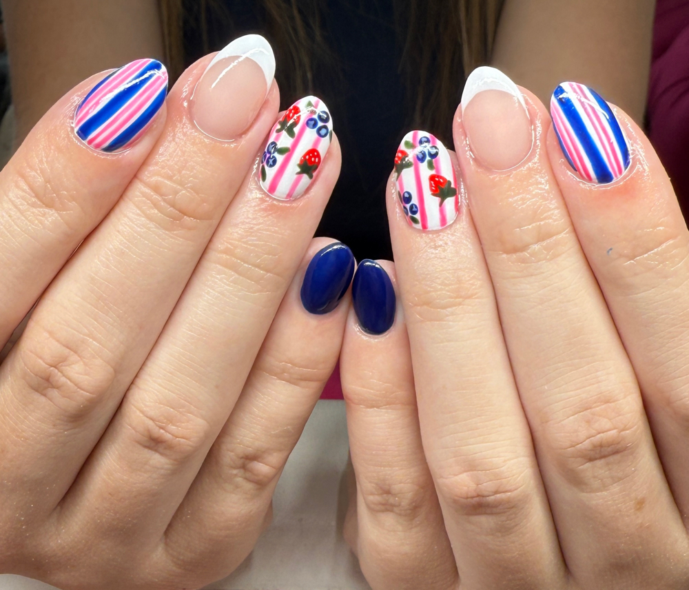 Structured Gel Manicure With Art