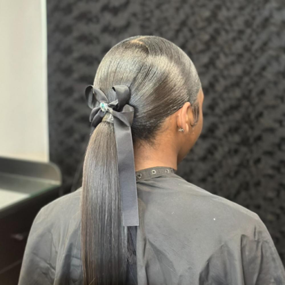 Sleek Pony tail (mid or low only) at Hair On Ten Salon in pittston, PA