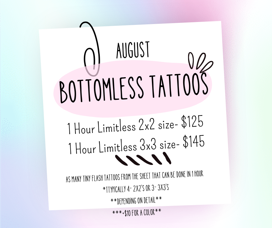 Bottomless Tattoo Session at Ink Therapy in Crossville, TN