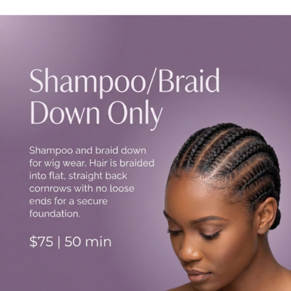 Shampoo/Braid Down Only at Hair by J’Rena’ in Lawrenceville, GA
