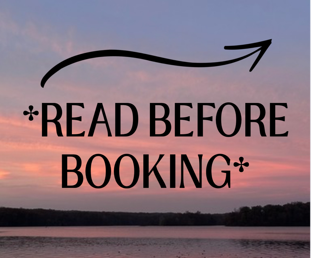 *READ BEFORE BOOKING *