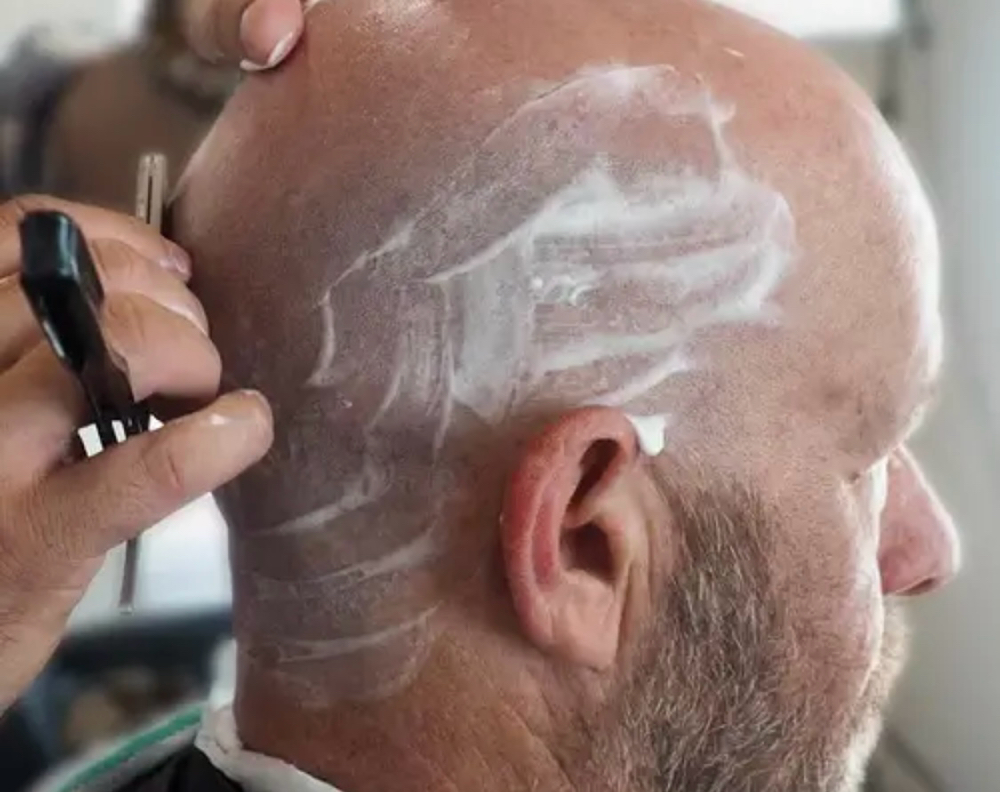 Hot Towel Head Shave