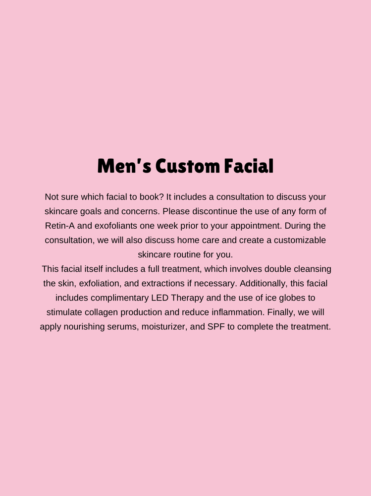 Men’s Custom Facial