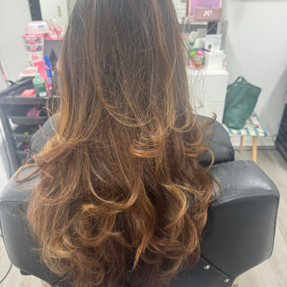 Womens Extra Long Layered Haircut at Tammy Corral in Fresno, CA