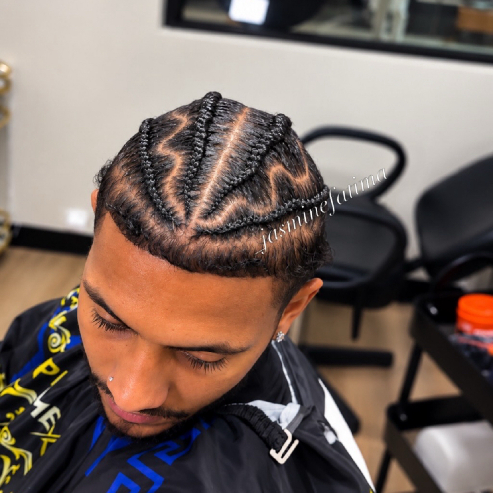 4 Designed Part Stitch Braids at StylesByHer in King Of Prussia, PA