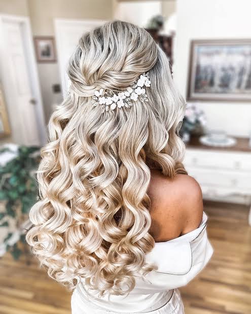 Bridal Style Curls at I Feel Pretty Hair & Makeup in Boynton Beach, FL