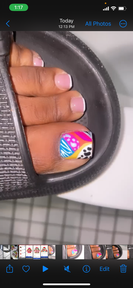 Acrylic Big Toe Only Pedicure NaNa