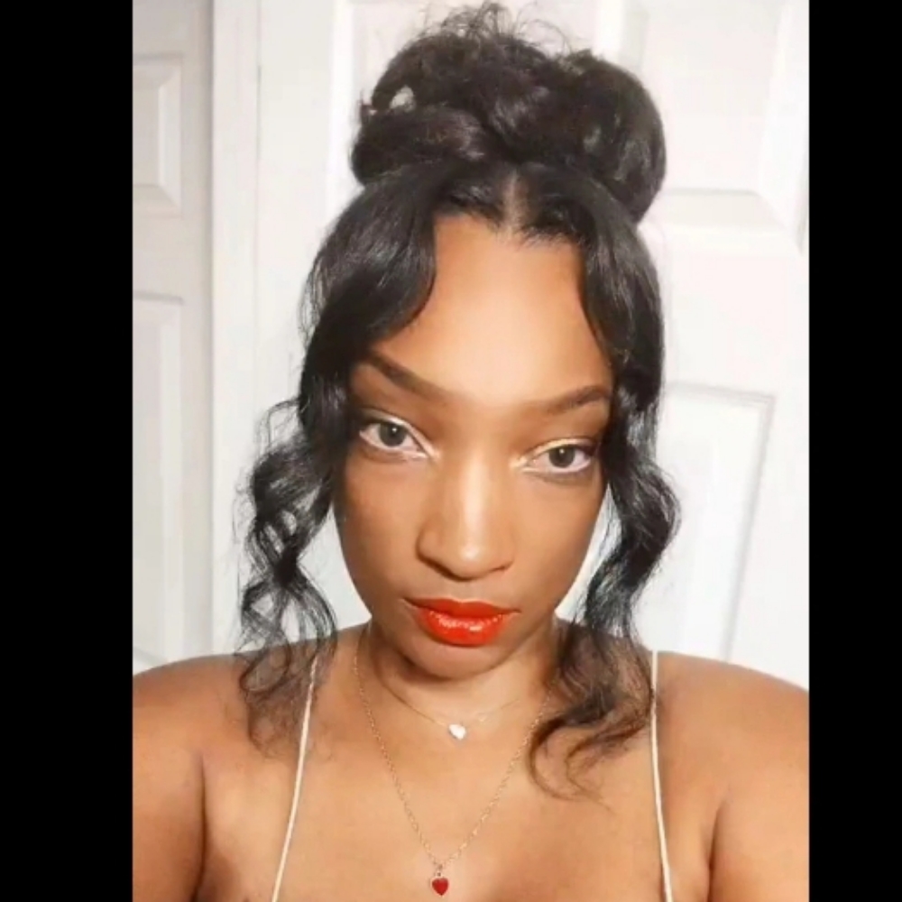 Top Knot Bun with Bangs at Nina Naomi Hair Artistry in Las Vegas, NV