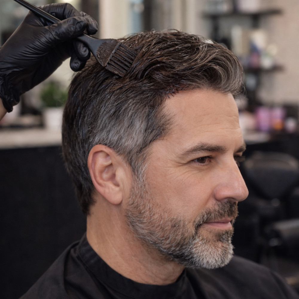 Men’s Gray Coverage & Hair Color at Mercia's Hair Boutique-Haircuts, Color, Curls & Keratin in Brooksville in Brooksville, FL