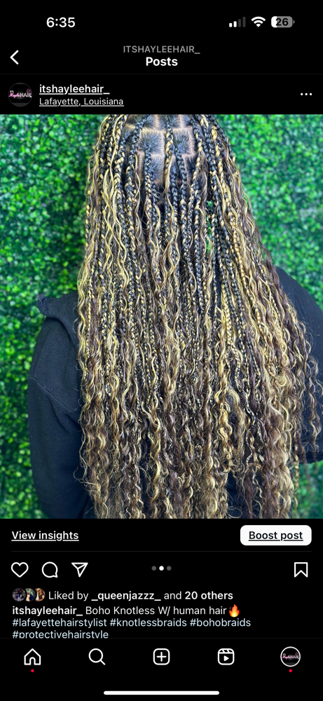 Medium Boho Braids (HUMAN HAIR)