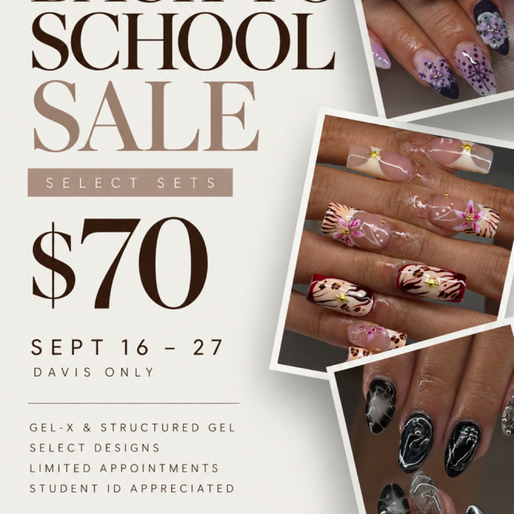 Back To School Sale!! at designzbydiaz in Davis, CA