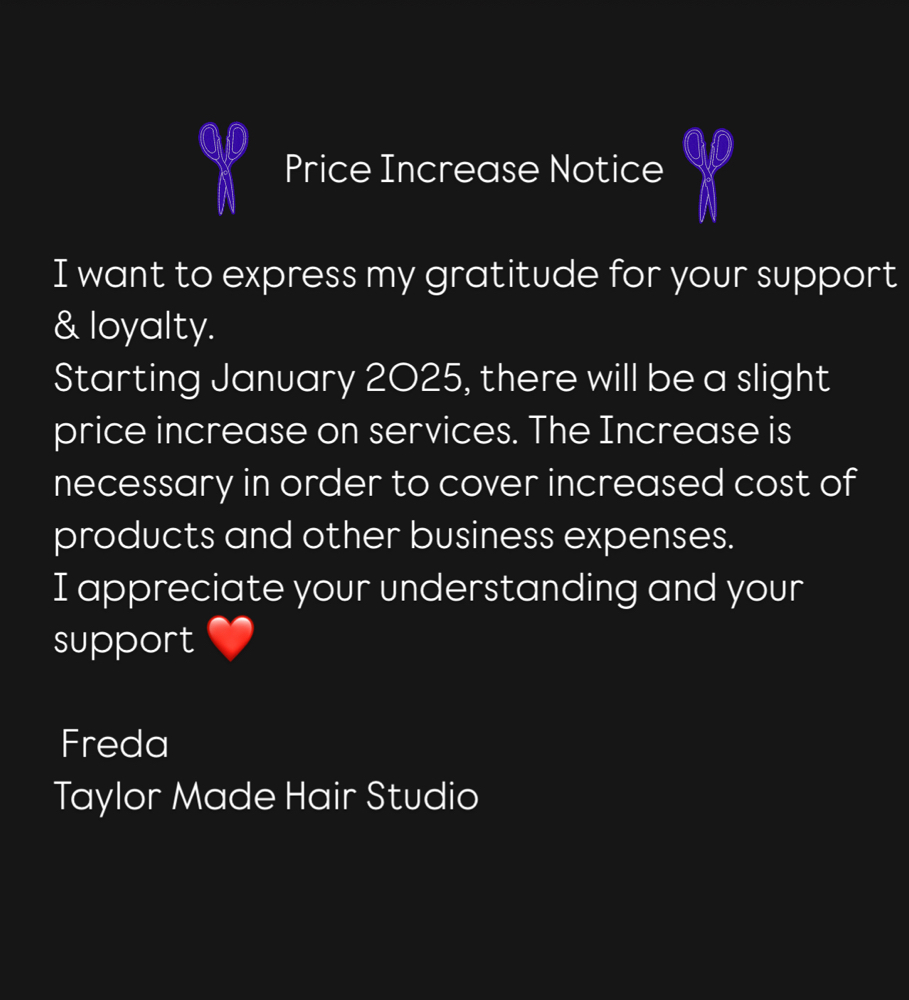 2025 Price Increase