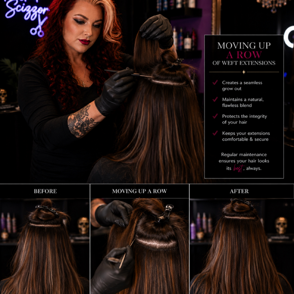 Weft Extension 2 Row Move up at Twisted Scizzors in Spanish Fort, AL