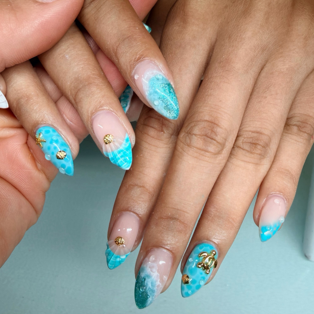 Hard Gel Overlay + E-file Manicure at Chingona Nails in Chicago, IL
