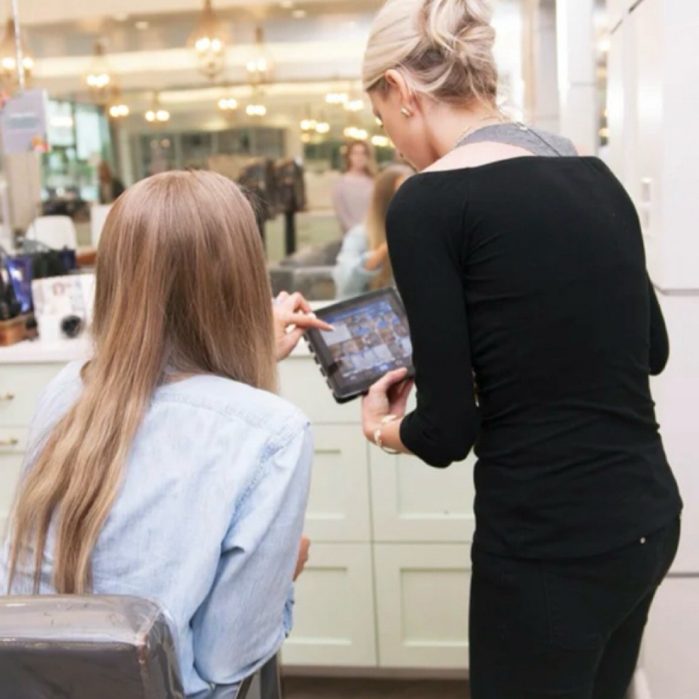 Consultation at Freeborn Hair Studio in Camden, DE