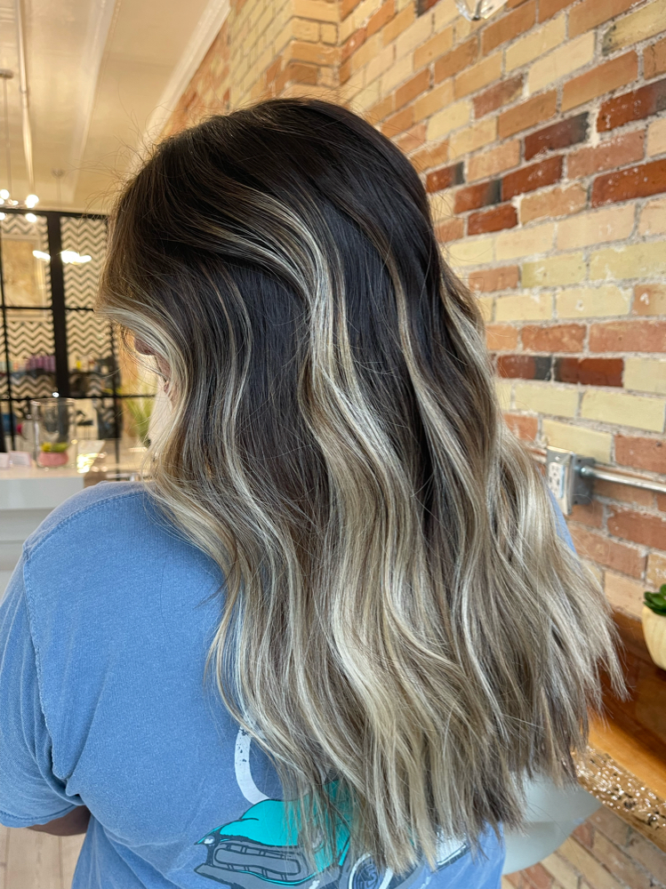 GRAY COVERAGE + BLONDE