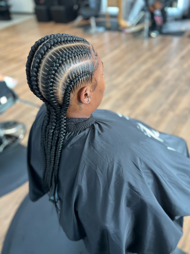 Stitch Cornrows With Extensions