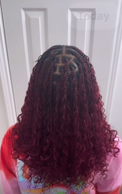 Bob -> Boho Knotless Braids