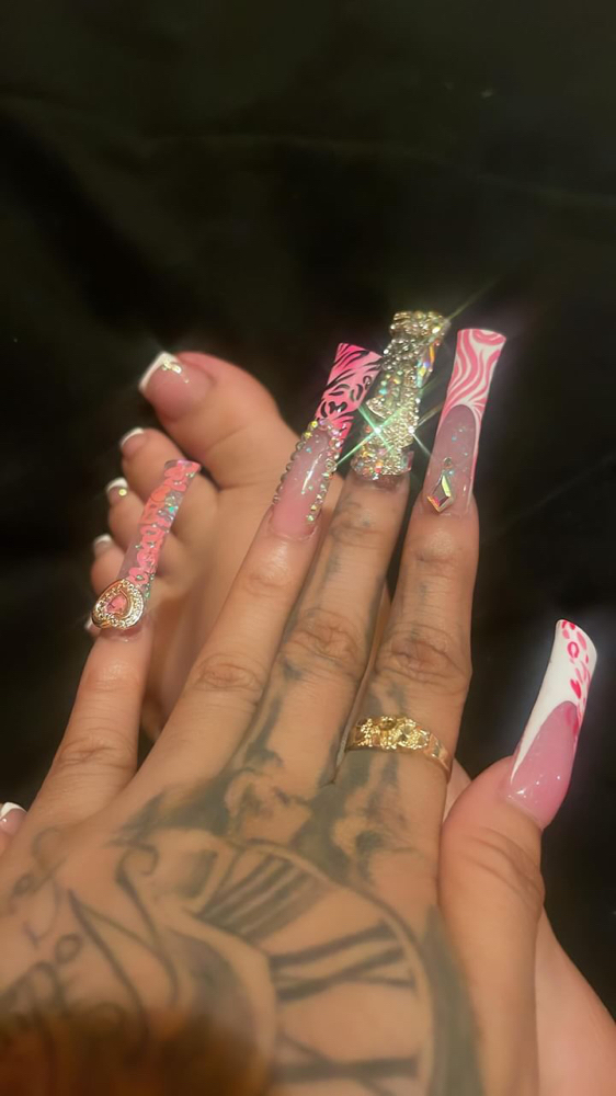 Acrylic Nails And Toes Bundle