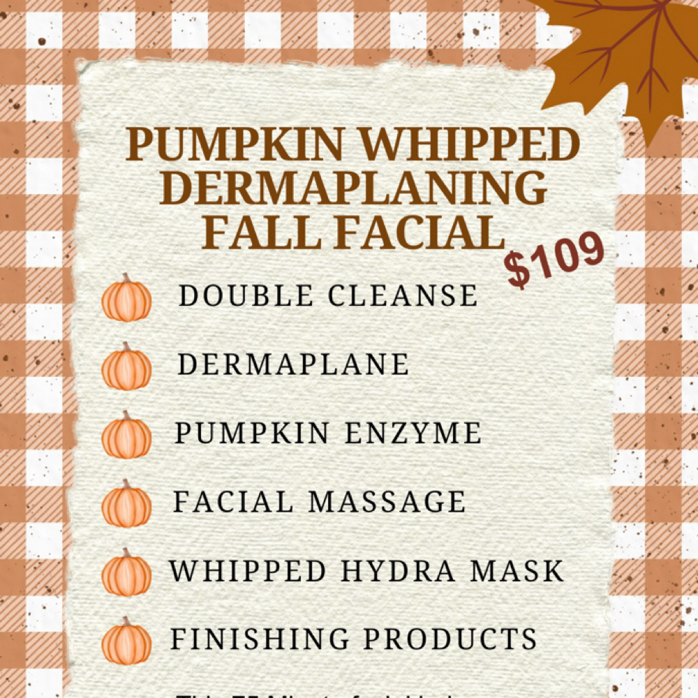 Pumpkin Whipped Dermaplane Facial at Southern Beauty Aesthetics in Marion, IL