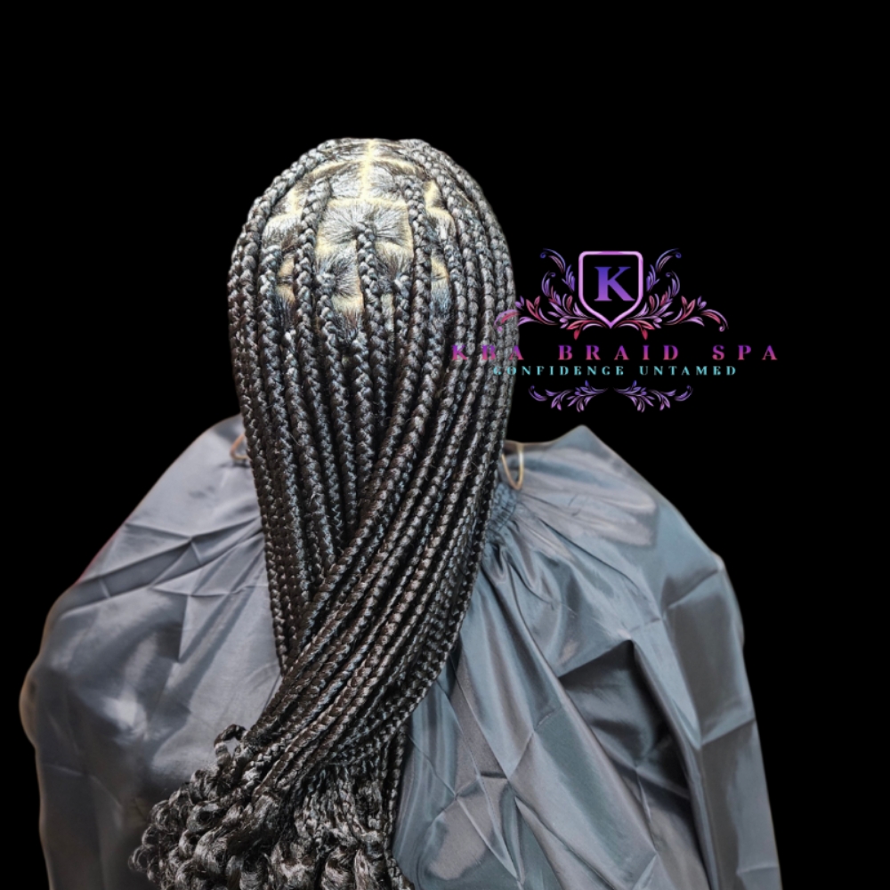 Medium Large Knotless Braids at KBA Braid Spa in Hazel Crest, IL