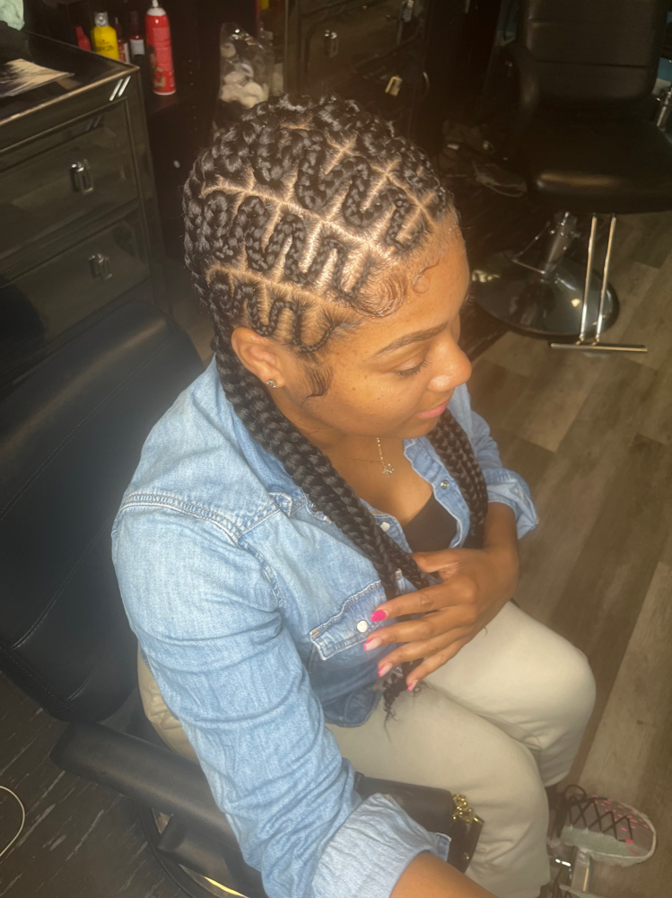 ZIG ZAG SNAKE BRAIDS at Drea’s hair design in Oakland, CA