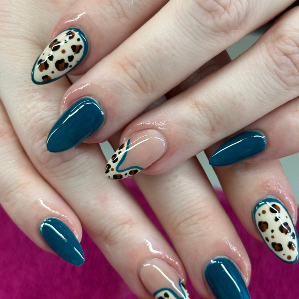 Acrylic Full Set Medium at western glam salon in Bedford, IN