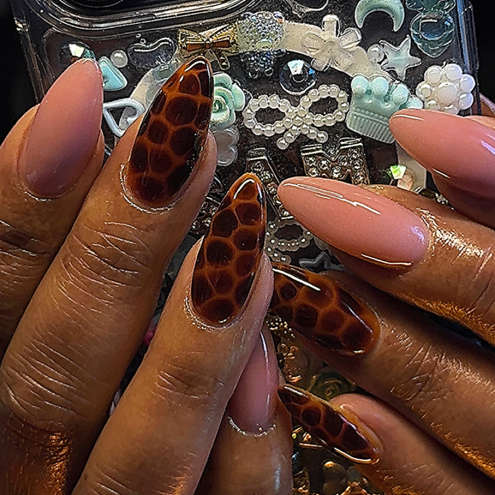 Almond Acrylic Full Sets at Christina Mari in Raleigh, NC