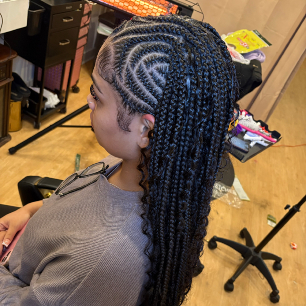 Medium Fulani Braids at Braids By Bonitaa in Syracuse, NY