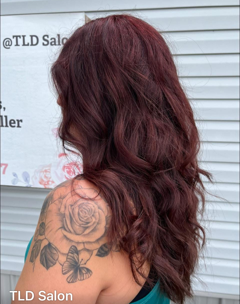 All Over Color Long Hair