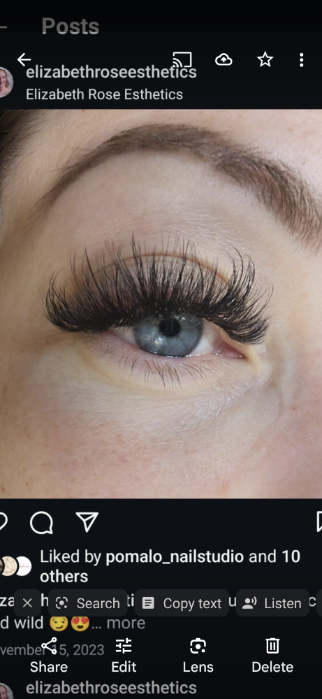 Volume Eyelash Ext 1 Week Fill