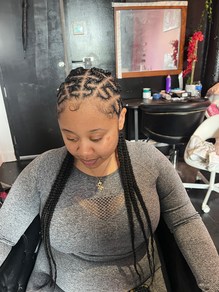 Medusa braids (Zig Zag) 4-6 Braids