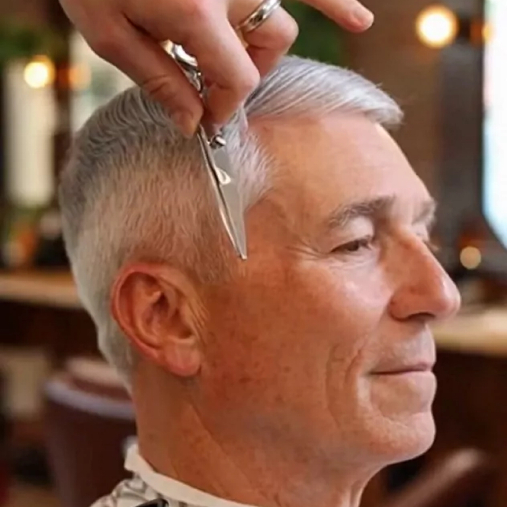 Senior Men's Haircut at The Hive Salon Spa in Galt, CA