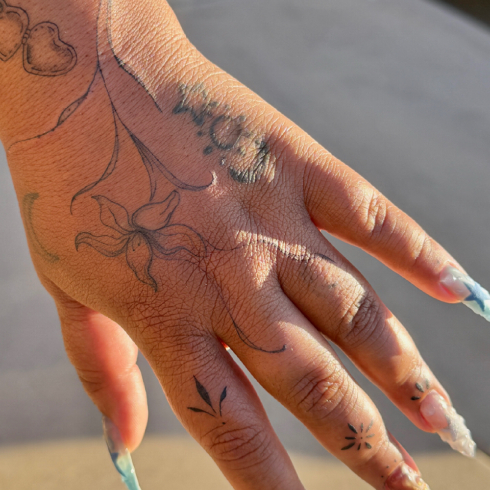 hand tattoos at ashleigh l antrim in Phoenix, AZ