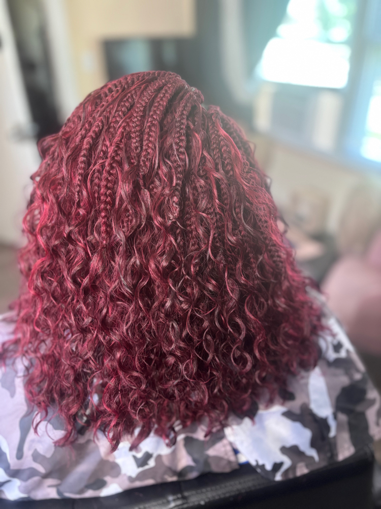 Boho Knotless Braid Bob