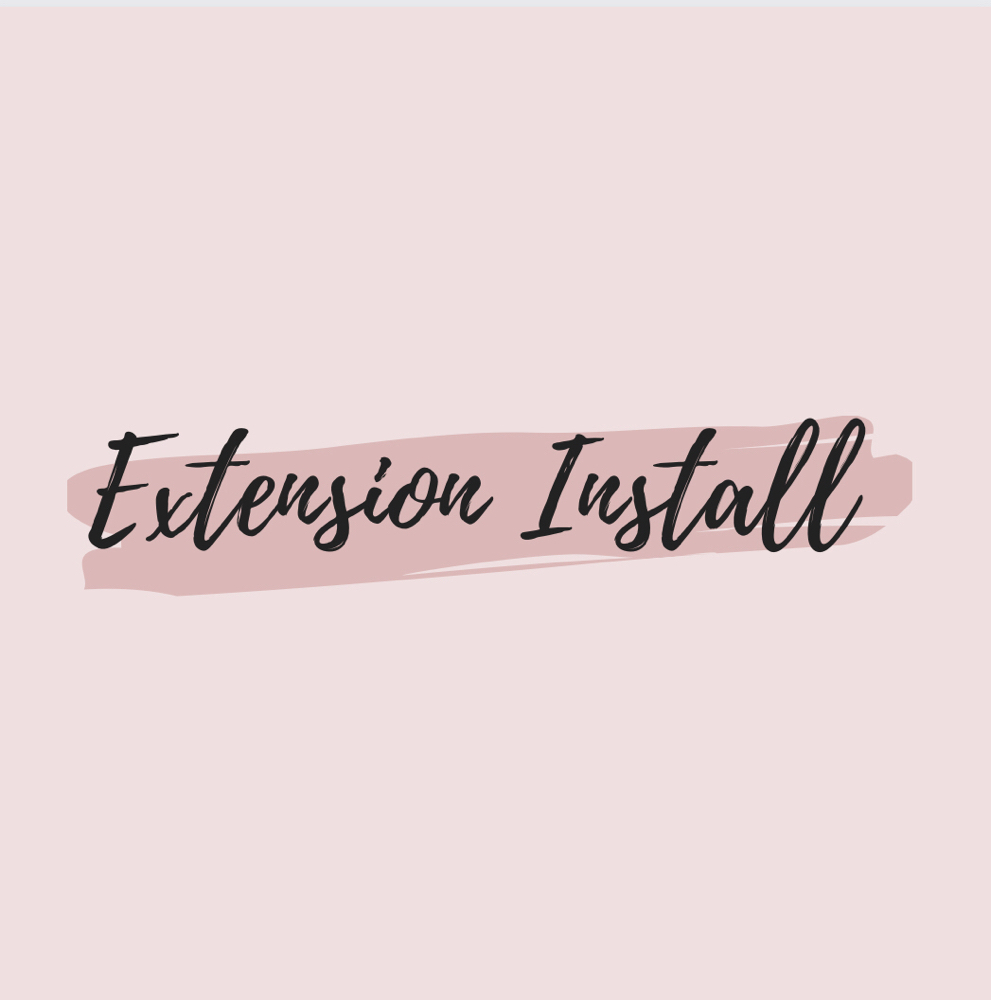 Hand-tied Extension Install
