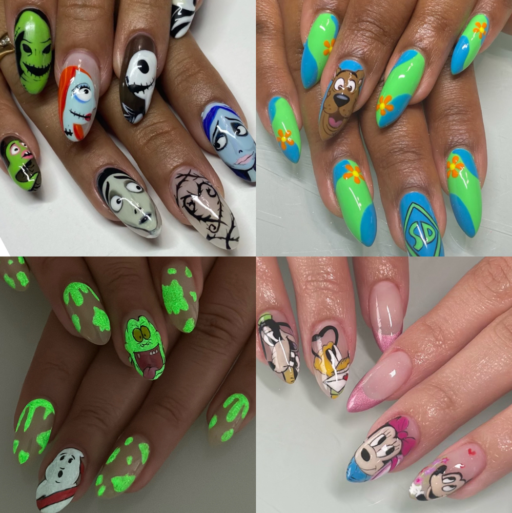 Full set with *DETAILED* nail art
