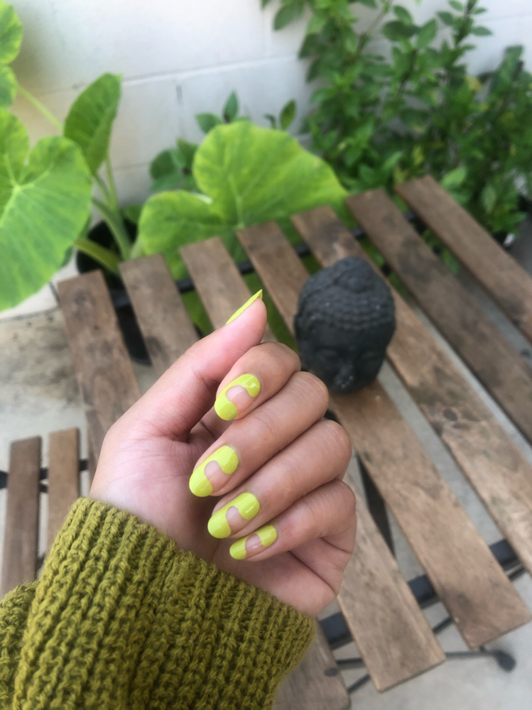 Gel Mani With Simple Nail Art