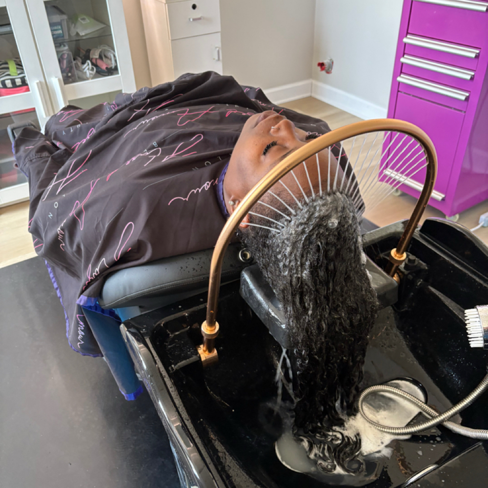 The Works Silk Press at Hazel Amour Beauty Salon in Glen Burnie, MD