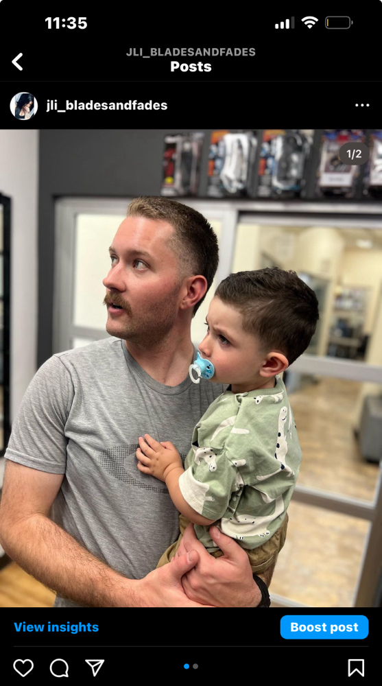 Father Son Duo. at Blades N’ Fades in Littleton, CO