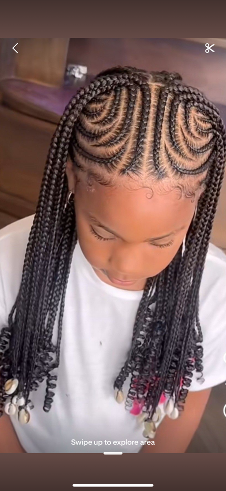 Kids Braid Style With Hair Added
