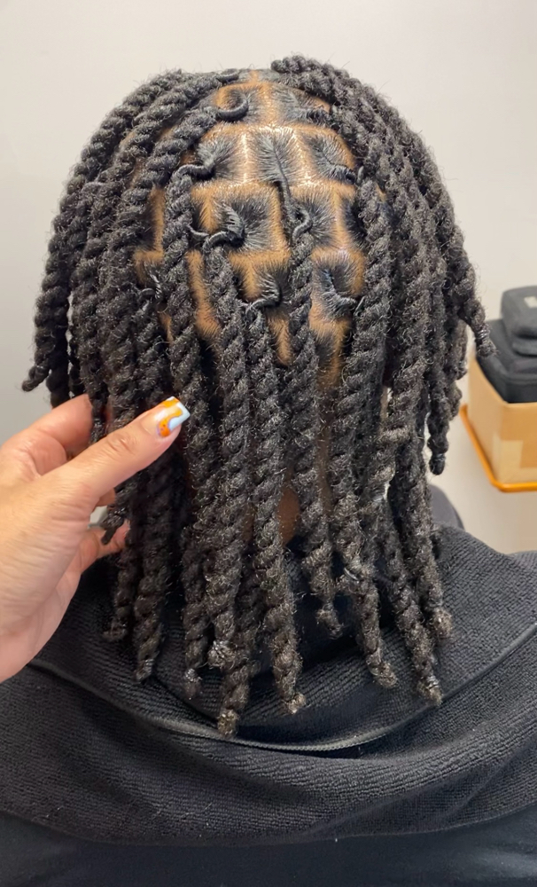 Retwist w/ Double Strands full head