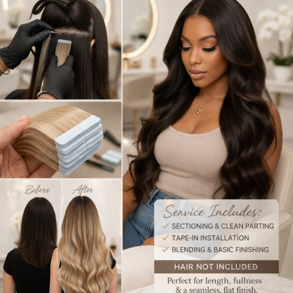 Tape-In Extension Install at Thairapy Collection in Washington, DC