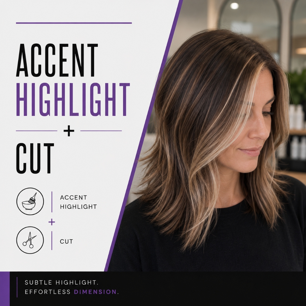 Accent Highlights +Cut at TEXTURE SALON in HAVERHILL, MA