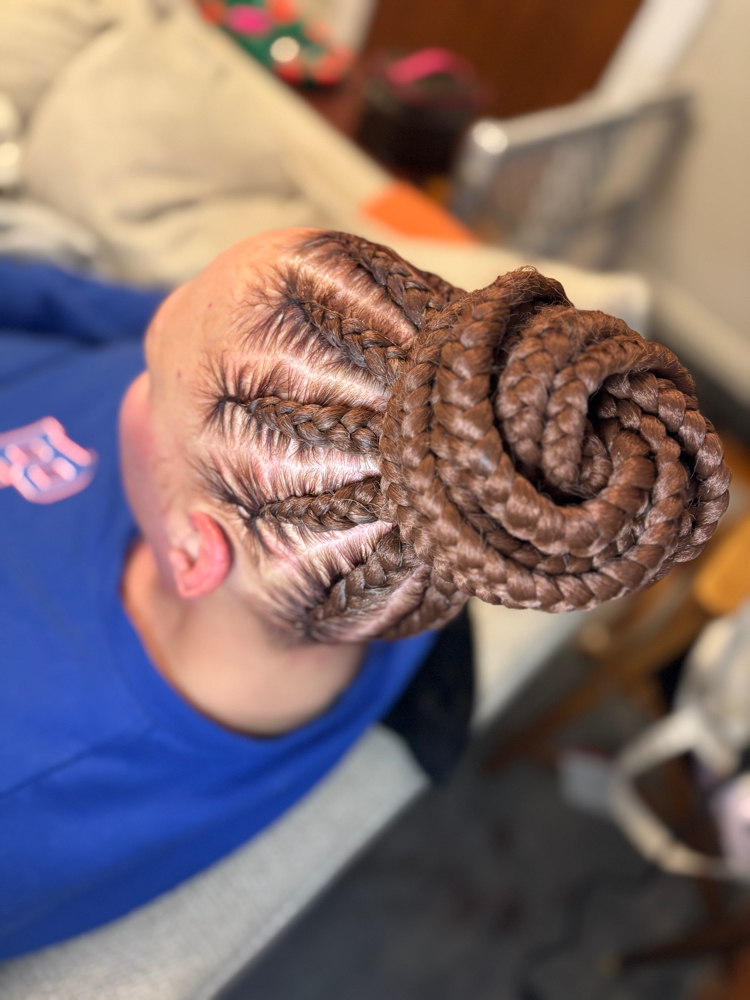 Feed-in braids at Kimber J 🌺 in Uniondale, NY