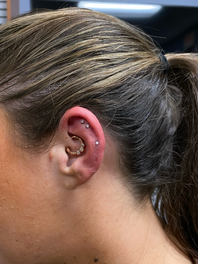 4 piercings (minor)