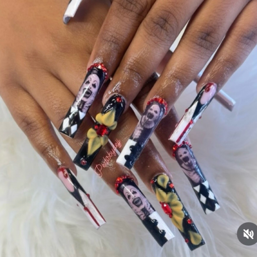 XL set Acrylic at Tips&Clips Hair&Nails in lincoln park, MI